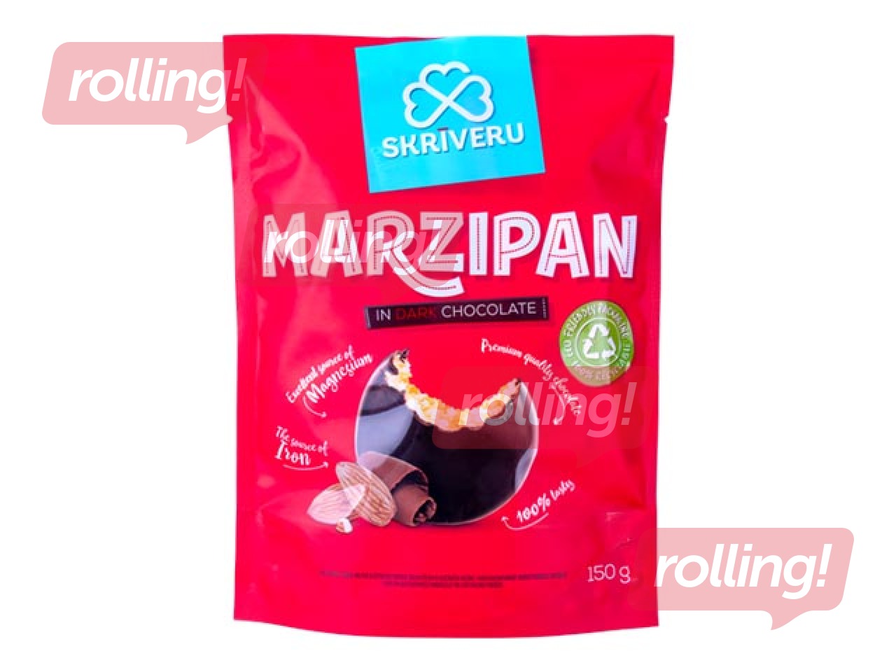 Martsipan tumedas šokolaadis Skriveru 150 g,