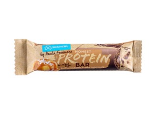 Protein bar, salted caramel, in white chocolate, Skriveru, 45g
