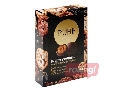 Шоколадные трюфели Pure Chocolate с начинкой из бельгийского бисквитного крема, 148 г