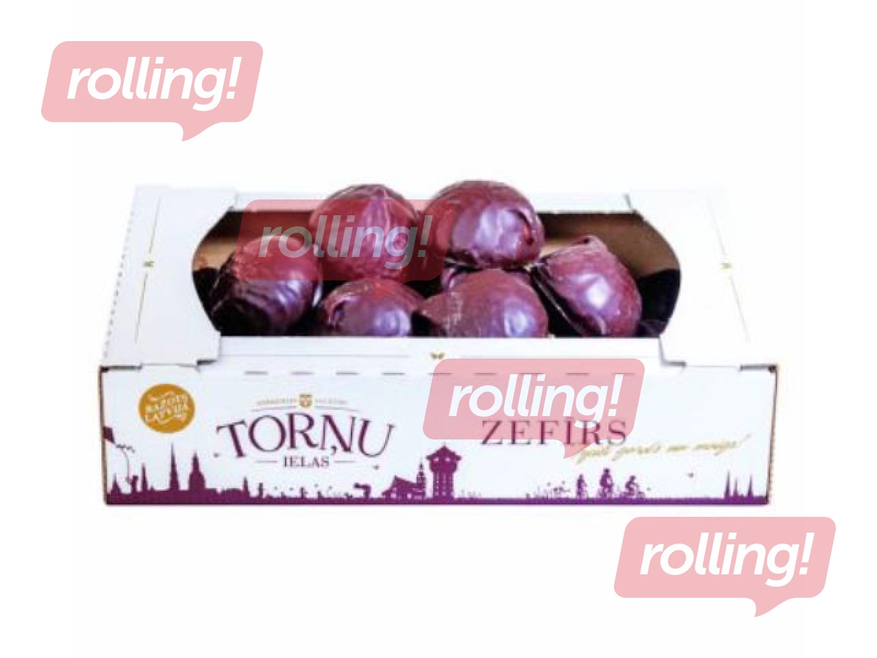 Vahukommid Aizkraukles Saldumi, Torņu ielas, vanillimaitselised šokolaadiglasuuris, 750g