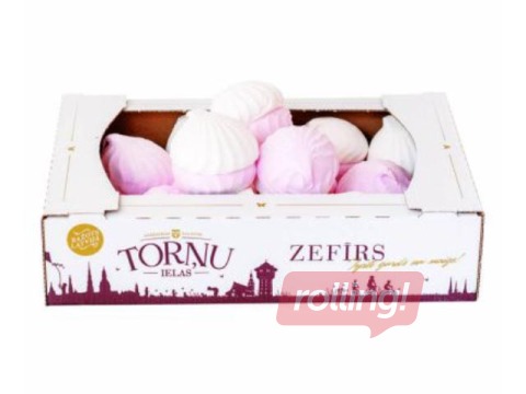 Зефир Aizkraukles Saldumi, Torņu ielas, бело-розовый, 750г