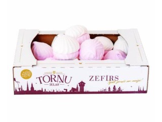 Zefīrs Aizkraukles Saldumi, Torņu ielas, balti-rozā, 750g