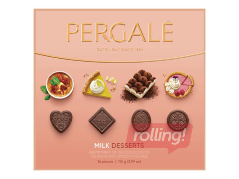 Milk chocolate assortment Pergale, Desserts, 113g