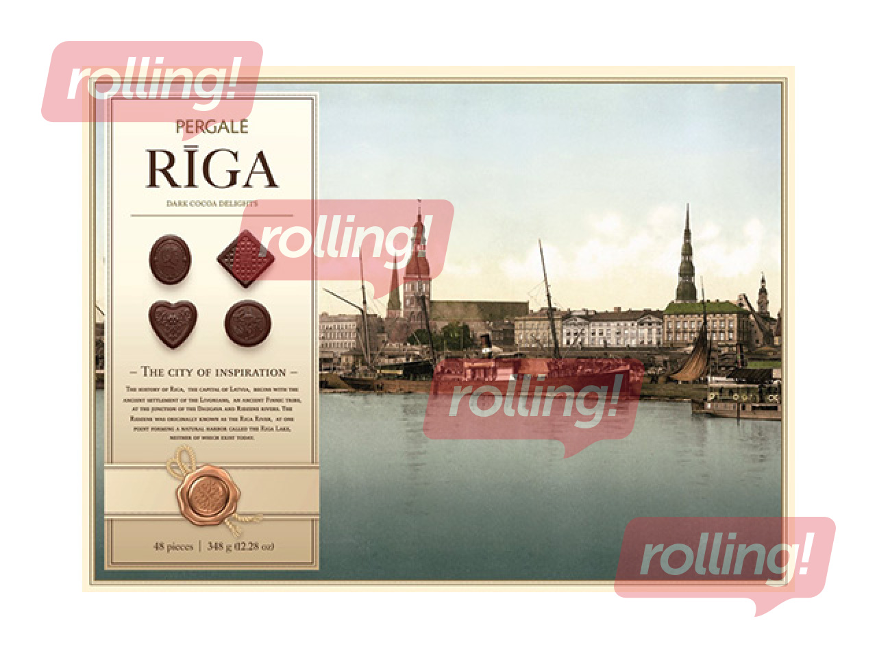 Dark chocolate assortment Pergale, Riga, 348g
