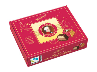 Konfekšu kārba Manner, Victor Schmidt Mozart, pralinē, 118g