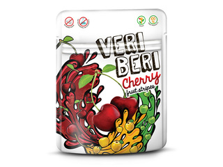 Конфеты, Veri Beri вишнёвые полоски, 50г