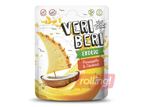 Candies, Veri Beri, Exotic, pineapple and coconut strips, 50g