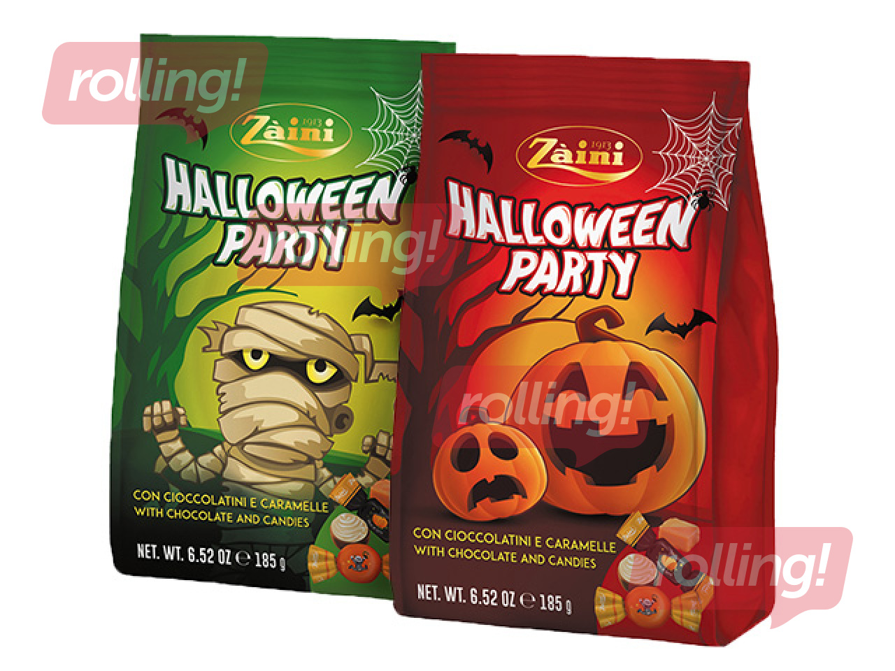 Konfektes Zaini Halloween Party, Ķirbis vai Mūmija, 185g