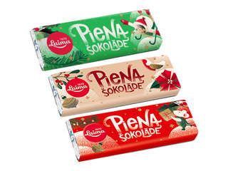 Chocolate Laima Christmas, Milk, 30pcs x 20g