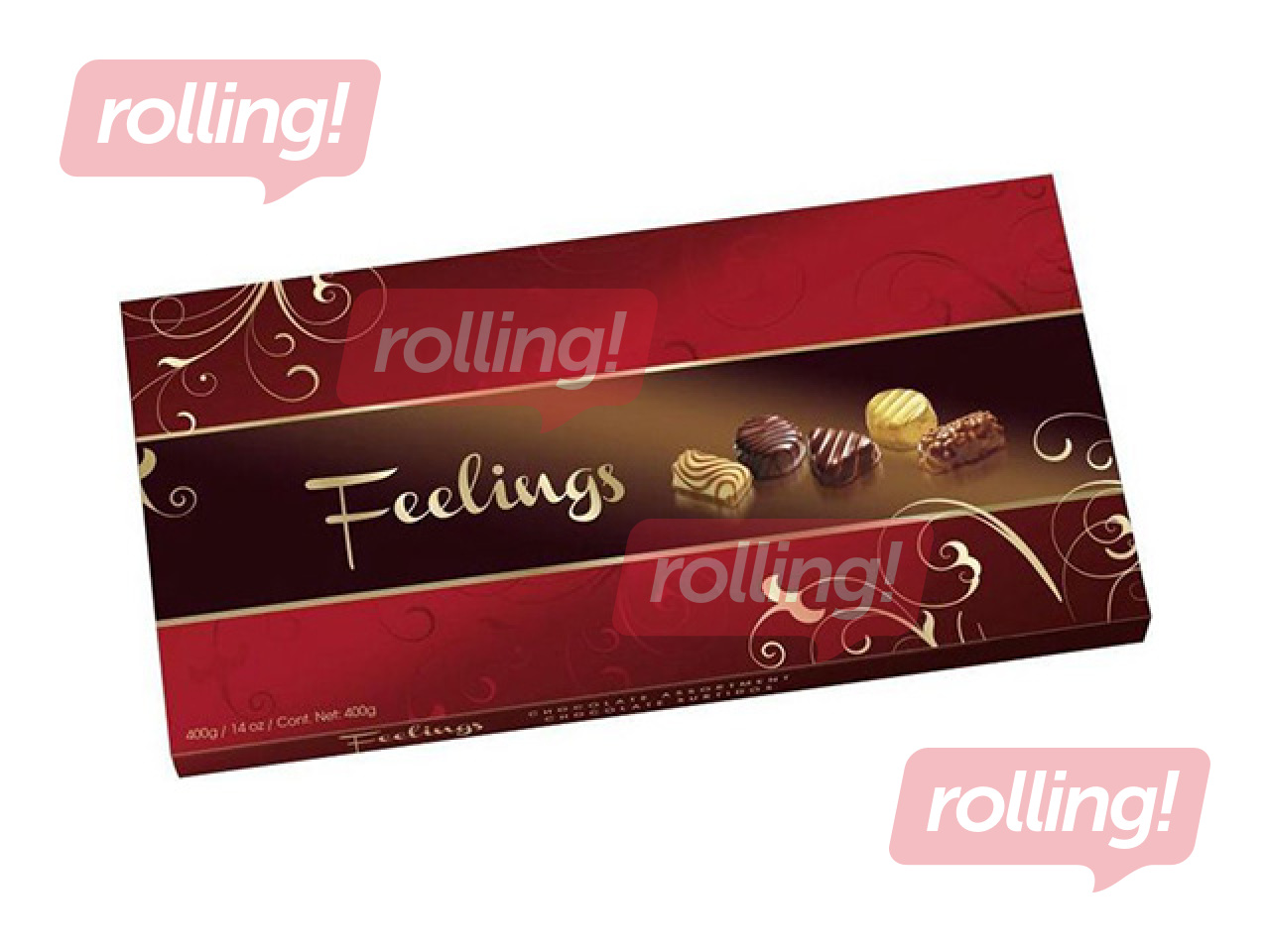 Šokolaadikompvekkide assortii Feelings, 400g