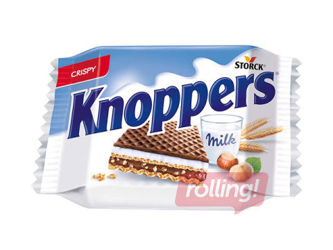 Vafeļu batoniņš Knoppers ar šokolādi, 25g