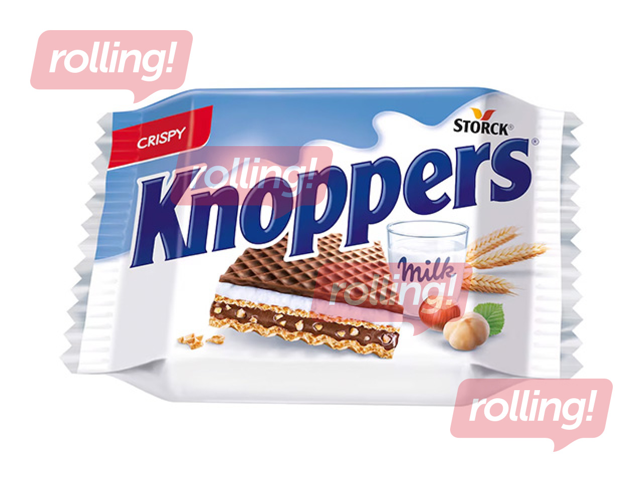 Vafeļu batoniņš Knoppers ar šokolādi, 25g