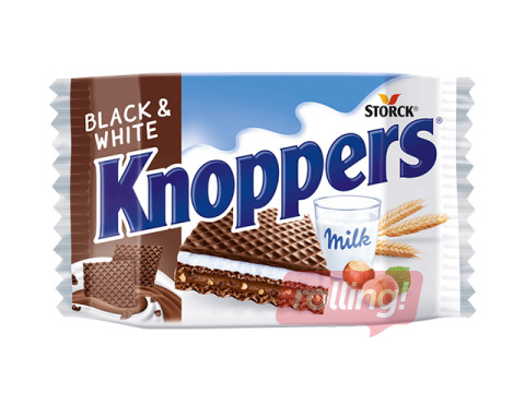Wafer Bar Knoppers Black&White, 25g
