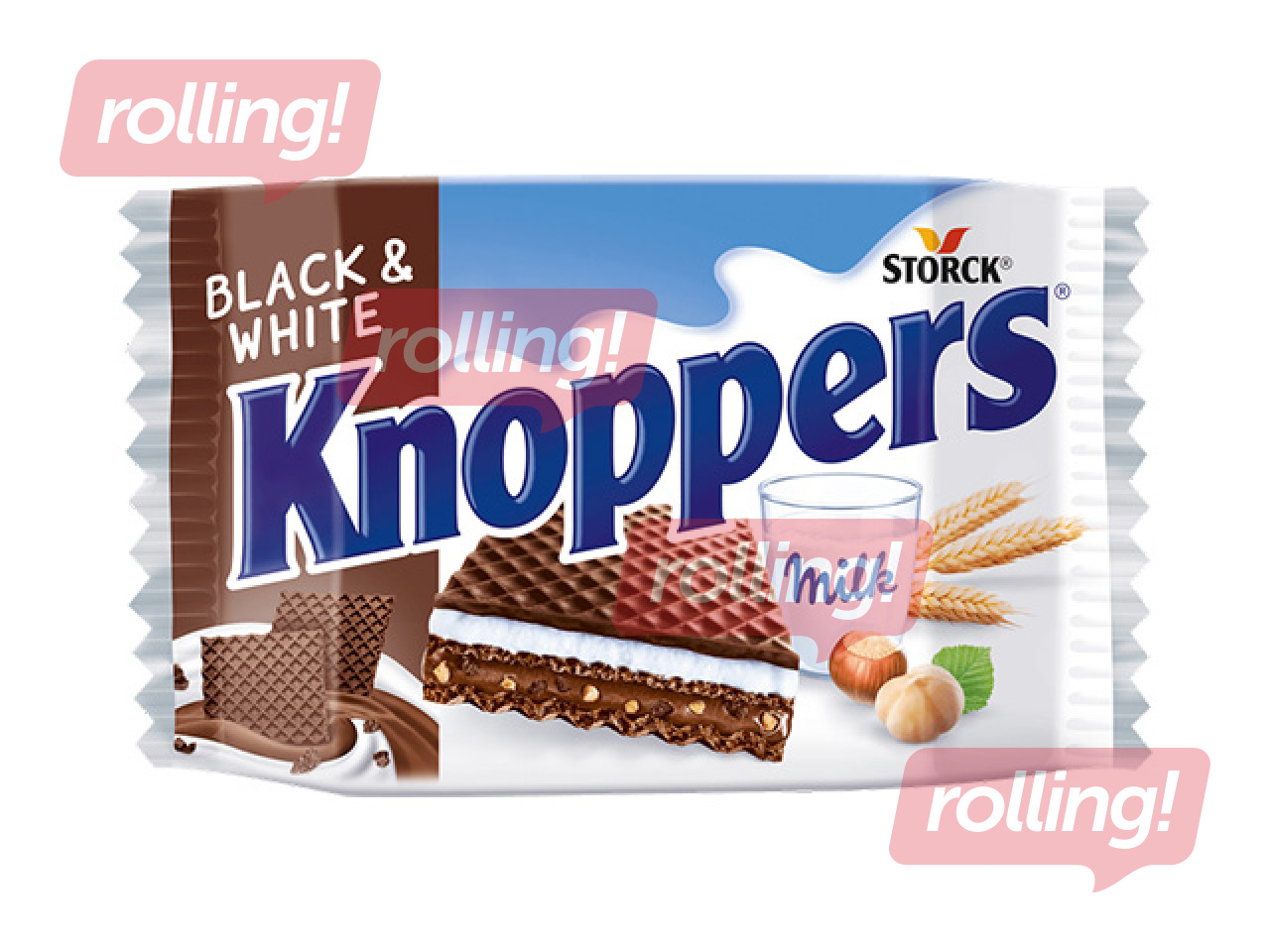 Wafer Bar Knoppers Black&White, 25g