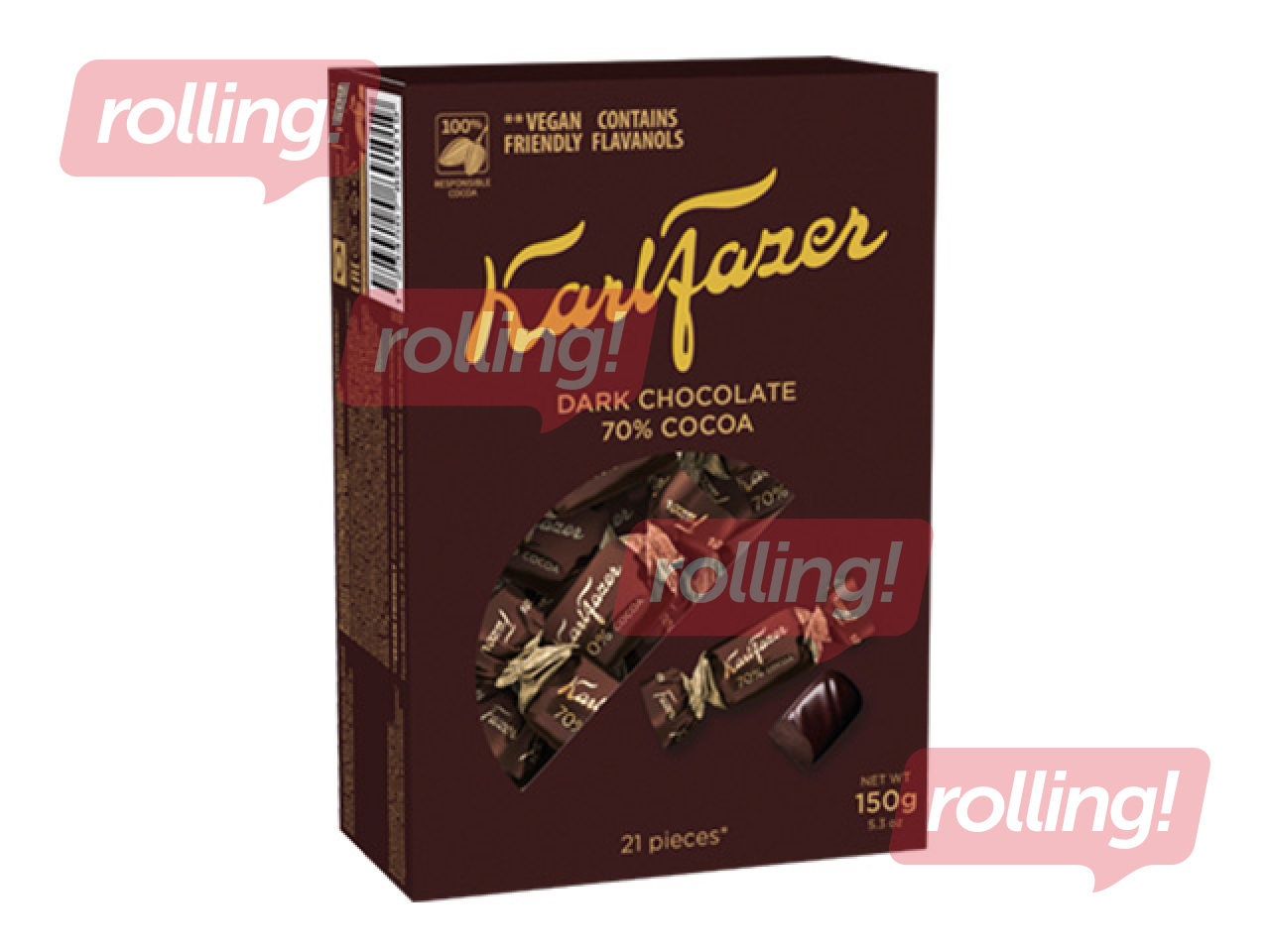 Kommid Karl Fazer 70% tumedat šokolaadi, 150g