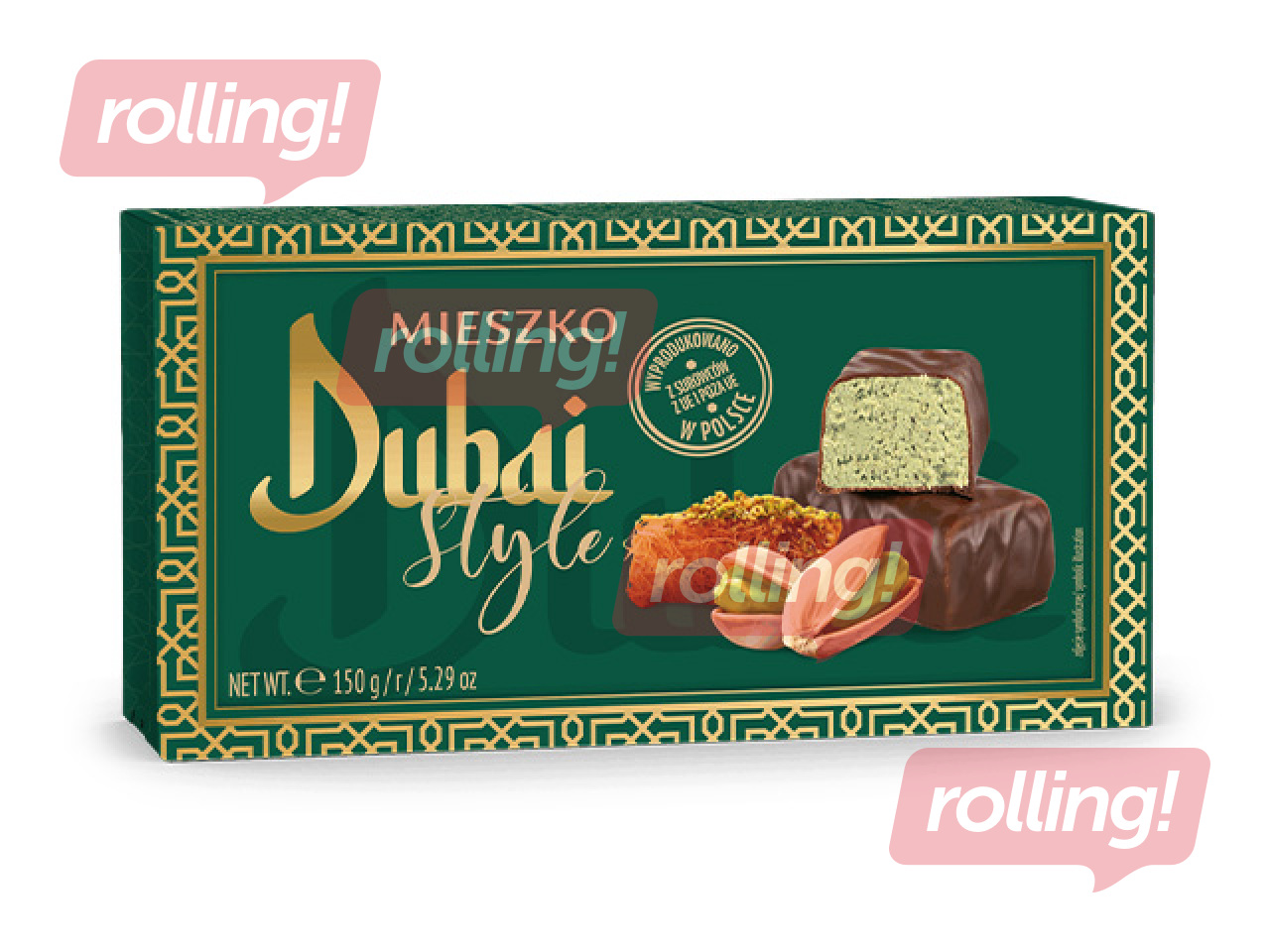 Kommid Mieszko, Dubai Style pistaatsiamaitselised, 150g