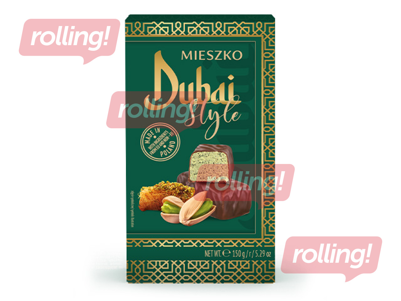Kommid Mieszko, Dubai Style pistaatsiamaitselised, 150g