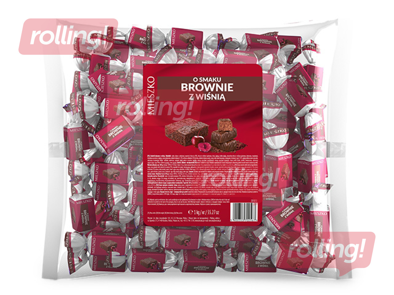 Candies Mieszko with brownie and cherry flavor, 1kg