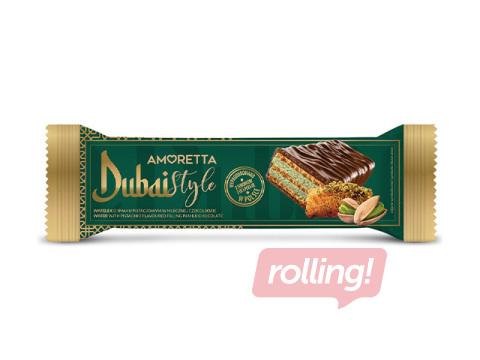 Vafeļu batoniņš Mieszko, Dubai Style ar pistāciju garšu, 40g