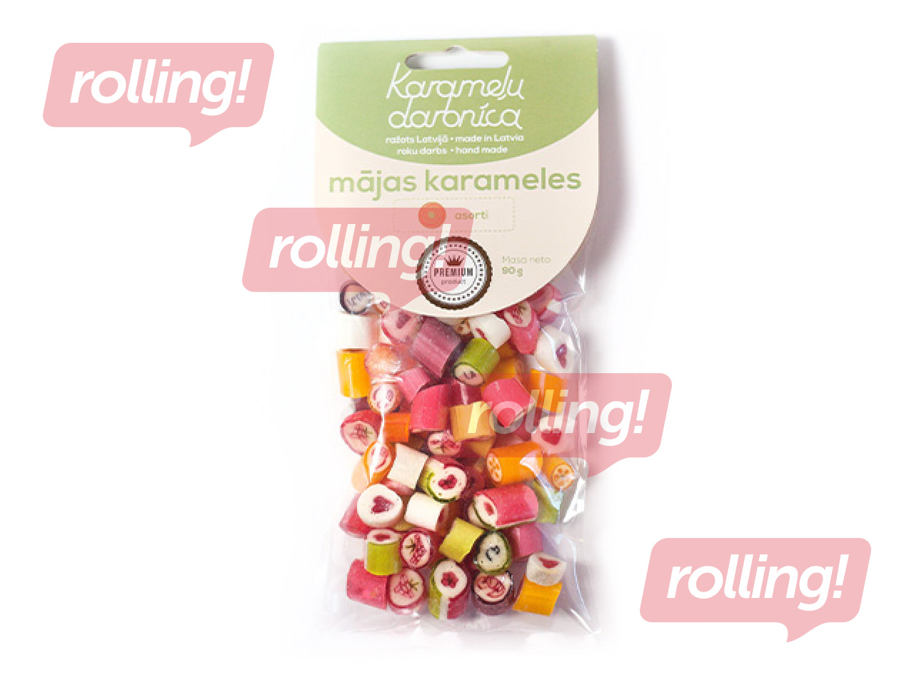 Karameles Karameļu darbnīca, Asorti, 90g