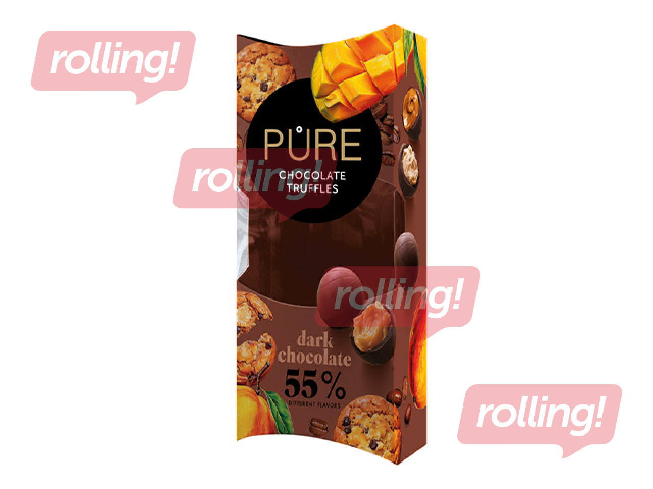 Tumeda šokolaadi trühvlite valik Pure Chocolate, Gourman, 108g