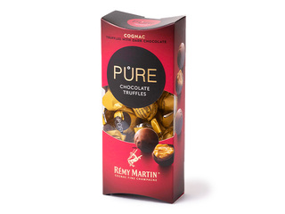 Трюфели из тёмного шоколада Pure Chocolate с кремовой начинкой из коньяка Rémy Martin, 108g