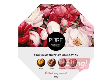 Šokolaaditrühvlite valik Pure Chocolate, Peonies, 240g