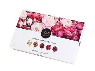 Ассорти шоколадных трюфелей Pure Chocolate, Пионы, 160г