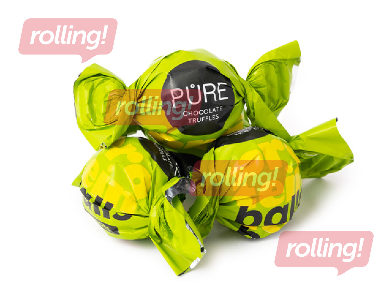 Tumšās šokolādes trifeles Pure Chocolate ar zemesriekstu proteīna pildījumu, 500g