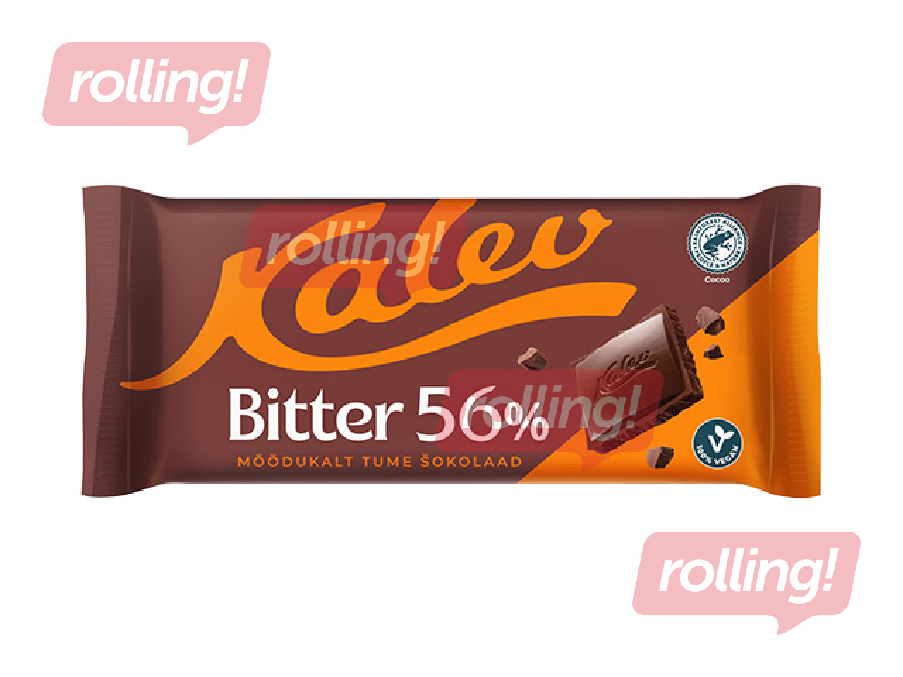 Šokolaad Kalev Bitter 56%, mõõdukalt tume, 100g