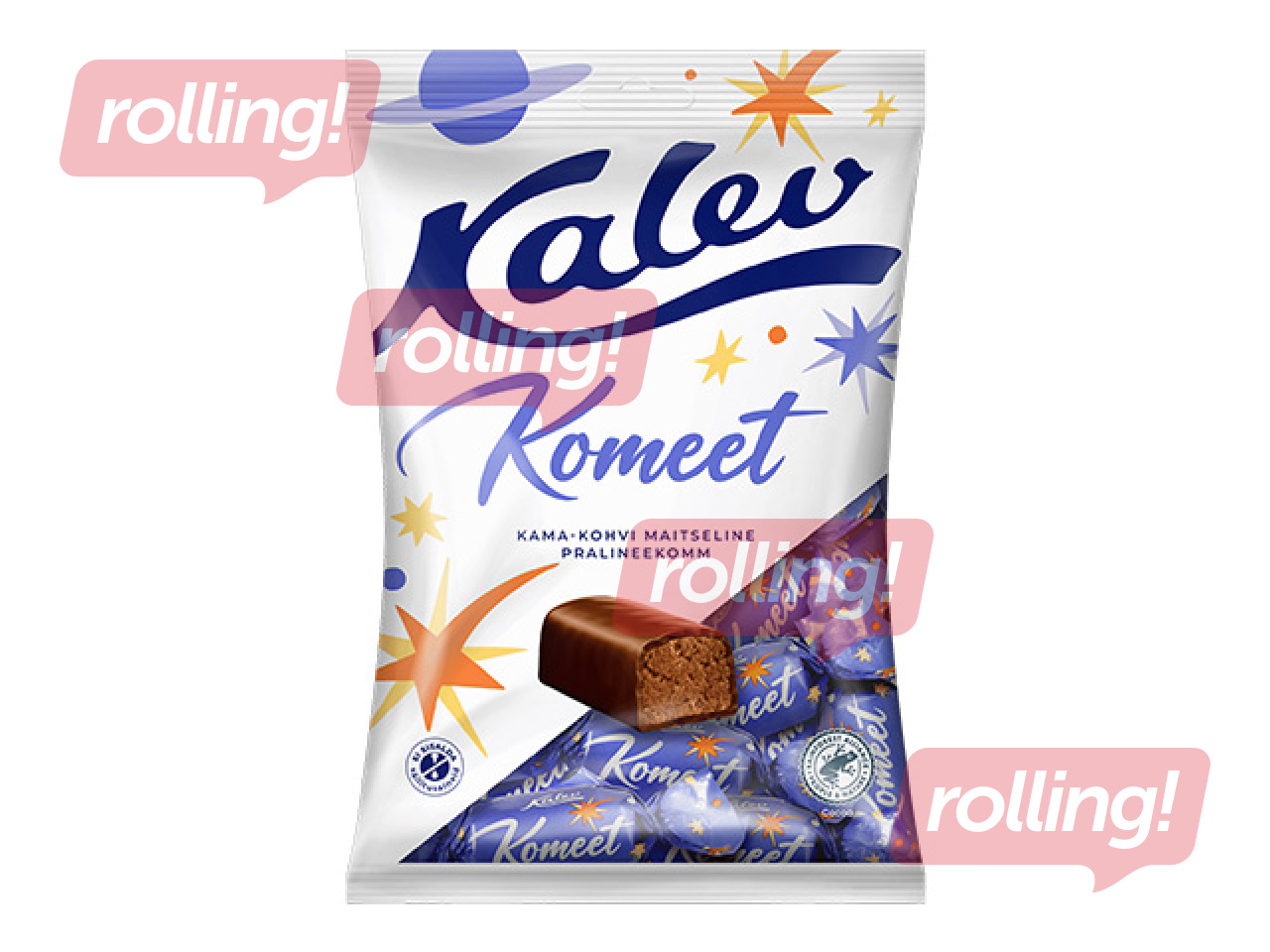 Kommid Kalev, Komeet, pralineed kama ja kohvi maitsega, 175g