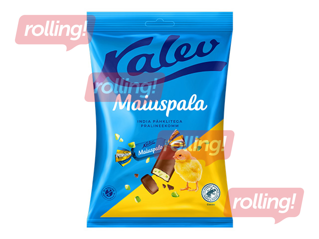 Kommid Kalev, Maiuspala, india pähklitega pralineekomm, 175g