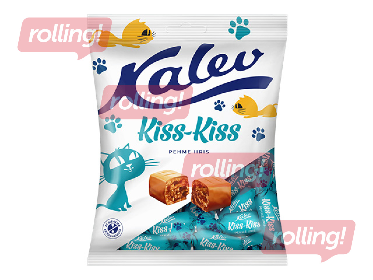 Конфеты Kalev, Kiss-Kiss, мягкий ирис, 150г