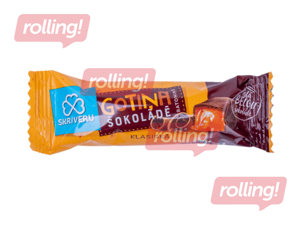 Батончик Skrīveru Saldumi, Skrīveru Gotiņa, в тёмном шоколаде, 40г