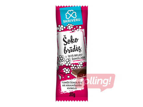 Dark chocolate Skrīveru Saldumi with quinoa, 30g
