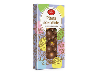 Piena šokolādes tāfelīte Lāči ar mini konfektītēm, 100g