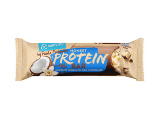 Proteiinibatoon Skrīveru Saldumi, kookos - vanill, piimašokolaadis, 45g