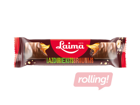 Batoon Laima, piimašokolaadi brownie sarapuupähklite ja karamelliga, 50g