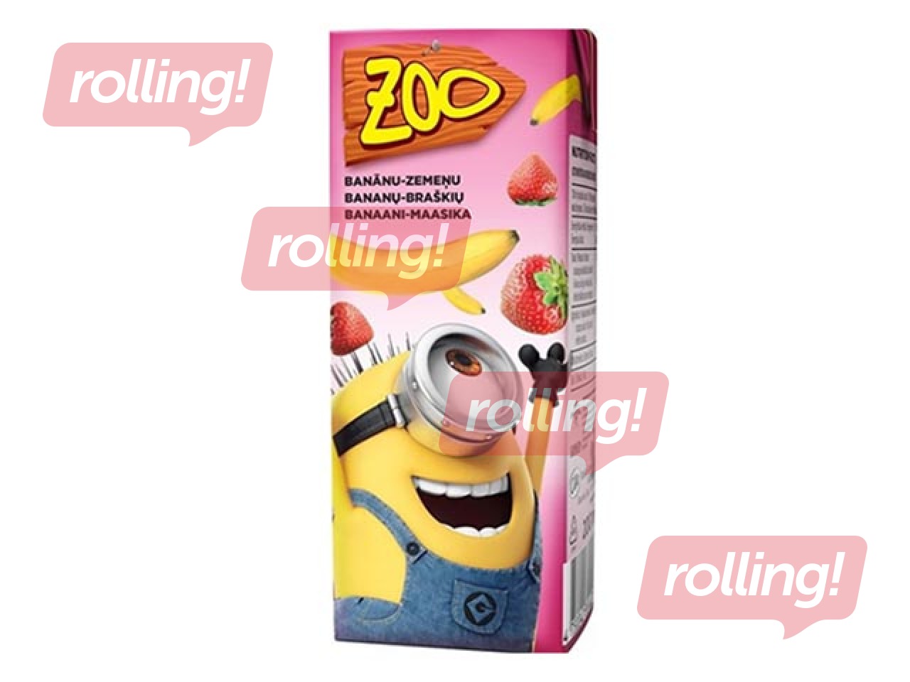 Mahlajook Zoo Minion, banaani-maasika, 200ml