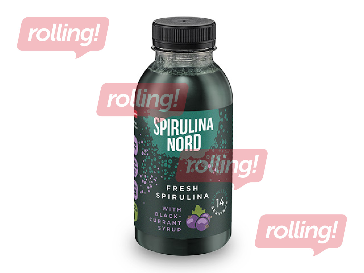 Spirulina SpirulinaNord, värske, mustsõstrasiirupiga, 120ml