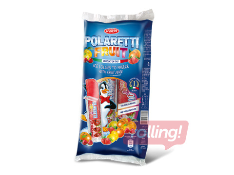 Mahlajäätis Dolfin, Polaretti Fruit, maasika, kirsisa, apelsini ja sidruni maitsega, 10tk x 40ml