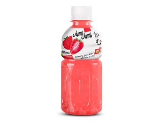 Drink Jumi Jumi, strawberry with coconut jelly pieces, 320ml (Deposit included in the price)