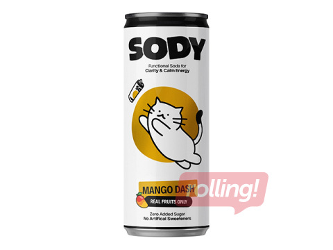 Gaseeritud funktsionaalne jook Sody Mango, 330ml (taarapant hinnas)