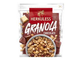 Müsli Herkuless Granola röstitud 3 tüüpi šokolaadiga, 350 g