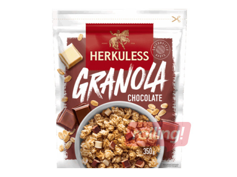Мюсли Herkuless Granola Жареный с 3 видами шоколада, 350г
