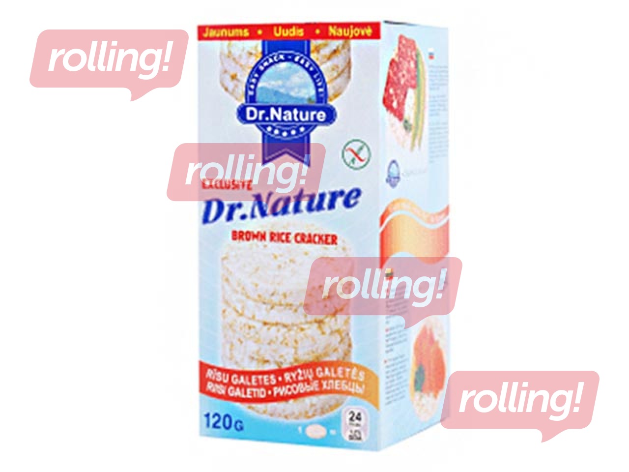 Riisikreekerid Dr.Nature, 120 g