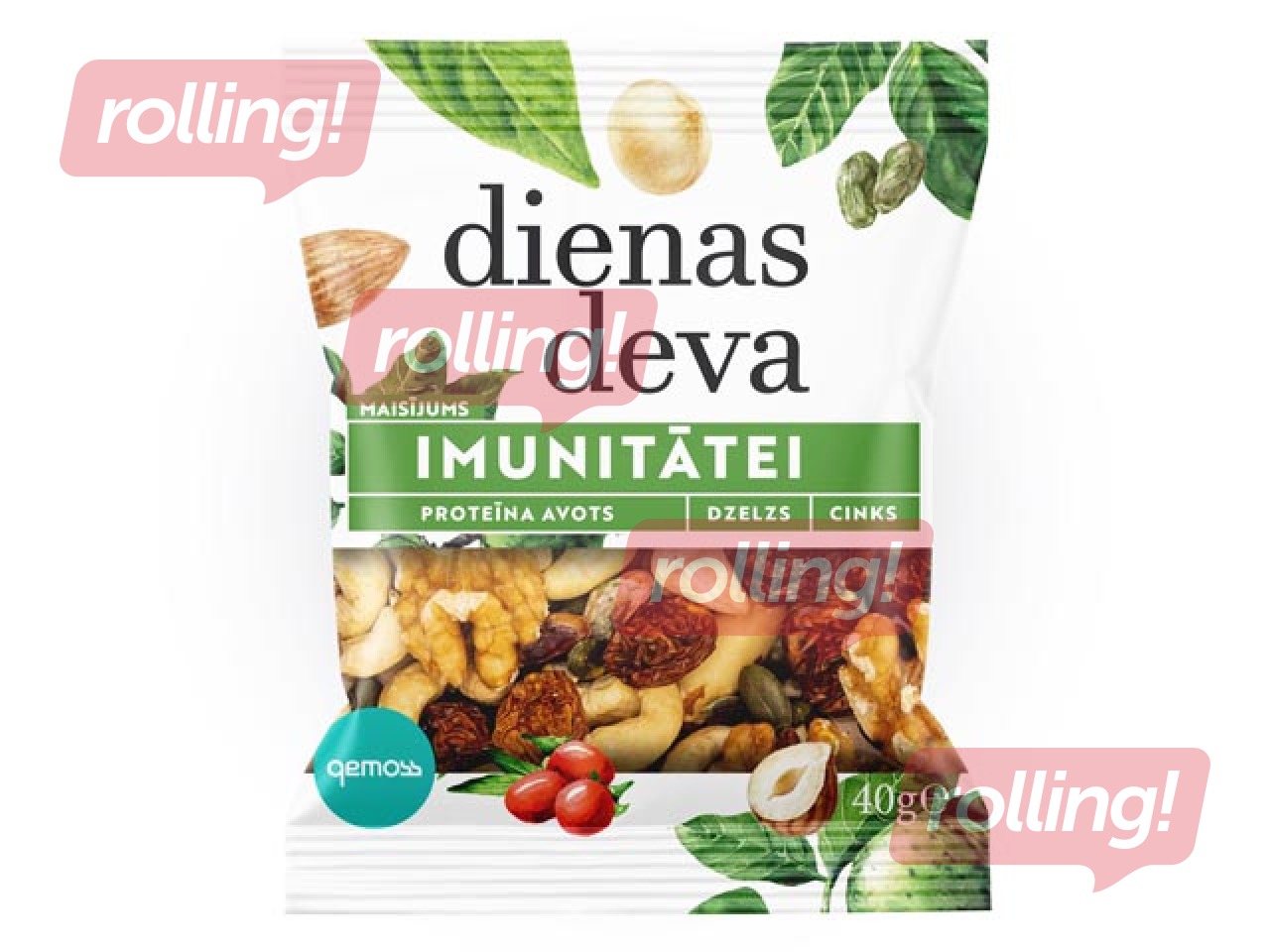 Pähklite ja kuivatatud puuviljade segu Immuunsus, 40 g