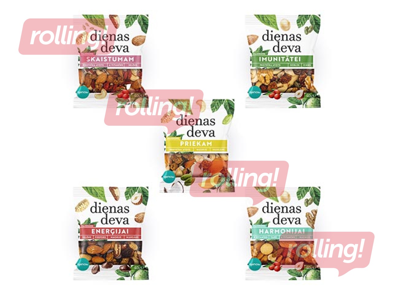 Pähklite ja kuivatatud puuviljade segu Daily dose, 3 x 5 pakk