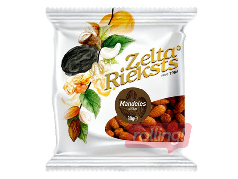 Миндаль жареный, соленый Zelta rieksts, 80г