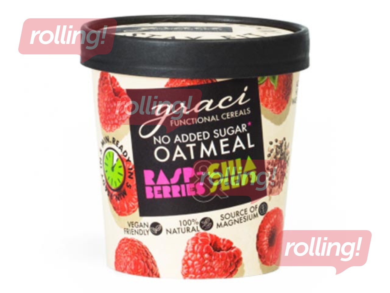 Kiirsöök Graci, kaerahelbed vaarikate ja chia seemnetega, 50g